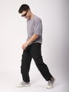 Black 3D Pocket With Zipper Cargo Pants
