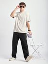 Black Rivet Detailed Cargo Pants