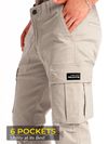 Cream Cargo Pants for Men