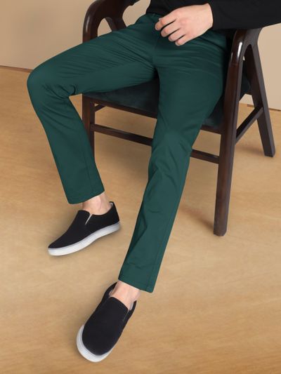Buy Dark Green Chinos for Men Online in India at Beyoung