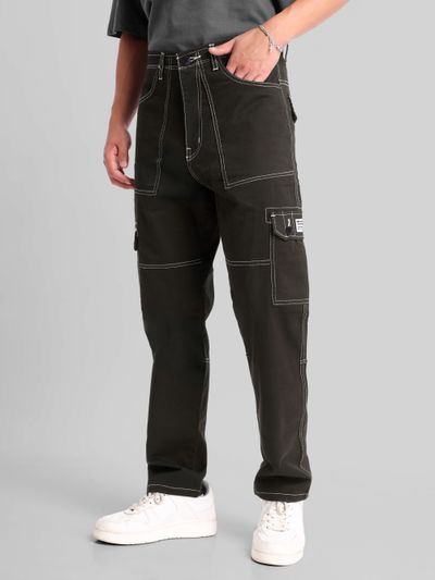 Men Contrast Stitching Cargo Jeans | SHEIN South Africa