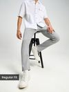 Grey Regular-fit Chino Pants