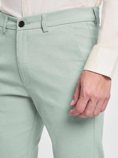 Faded Green Linen Pants for Men Linen Pants for Men