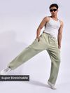 Grey Elasticated Cargo Pants