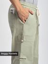Grey Elasticated Cargo Pants