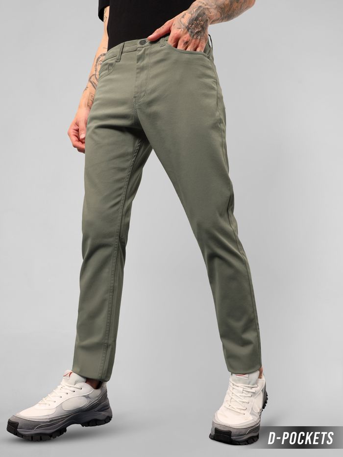 Light Green Solid Men Cotton Formal Slim Fit Trousers at Rs 325 in Bhilwara