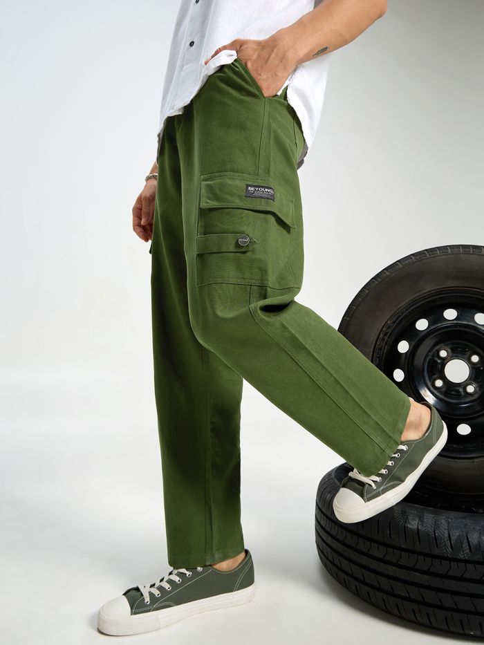 Mens cargo pants olive green new arrivals