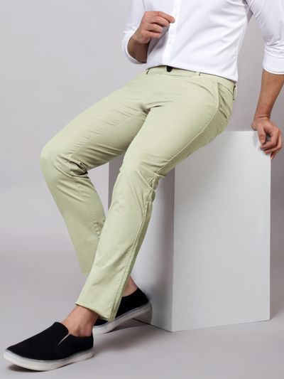 Pale Green Chinos for Men