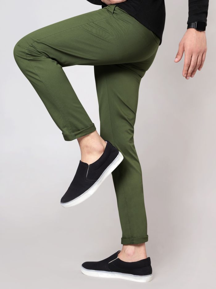 Green Cotton Power Stretch Chino Pants : Made To Measure Custom Jeans For  Men & Women, MakeYourOwnJeans®