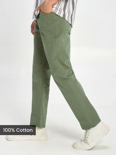Sage green Regular-fit Trousers Sage green Regular-fit Chino Pants