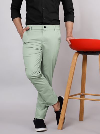 Seafoam Green Chinos for Men