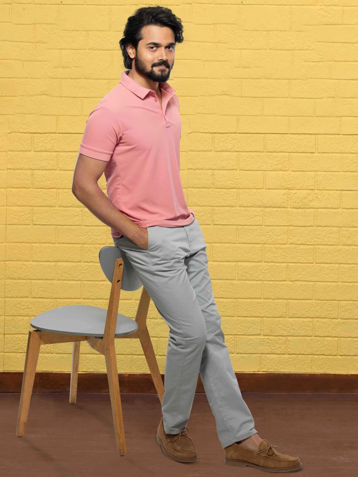 Grey chinos sale shirt