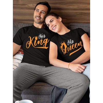 Her King His Queen Couple T-Shirt Matching Couple T Shirt,