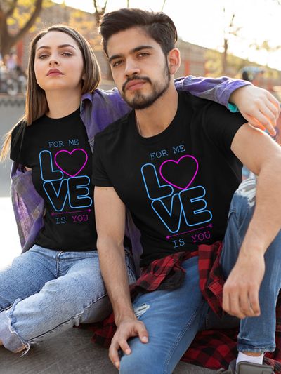 Matching Couple T shirt Online India, 