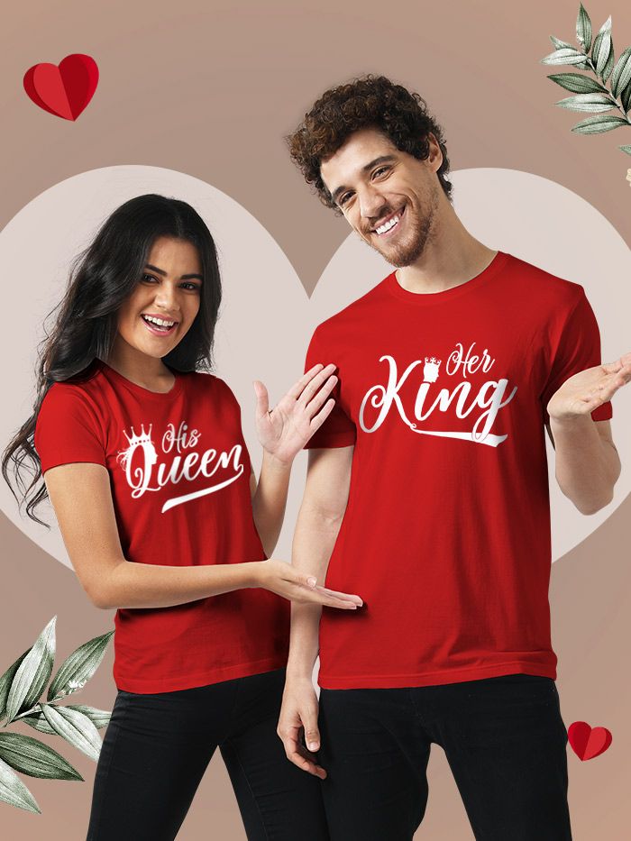 King Queen T-shirt - Buy King Queen Couple T Shirts Online - Beyoung