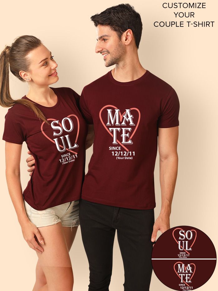 Buy Soulmate Customizable Couple T-Shirt Online India – Beyoung