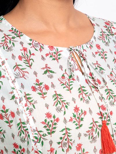 Floral Anarkali Kurti