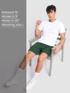 Plain Bottle Green Mens Boxer