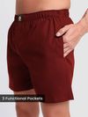 Plain Burgundy Mens Boxer