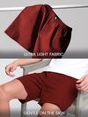 Plain Burgundy Mens Boxer