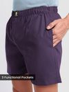 Plain Dark Violet Mens Boxer