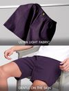 Plain Dark Violet Mens Boxe