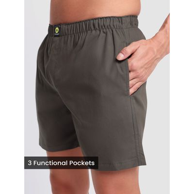 Plain Grizzle Gray Mens Boxers