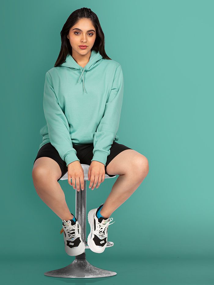 Aqua color cheap hoodie