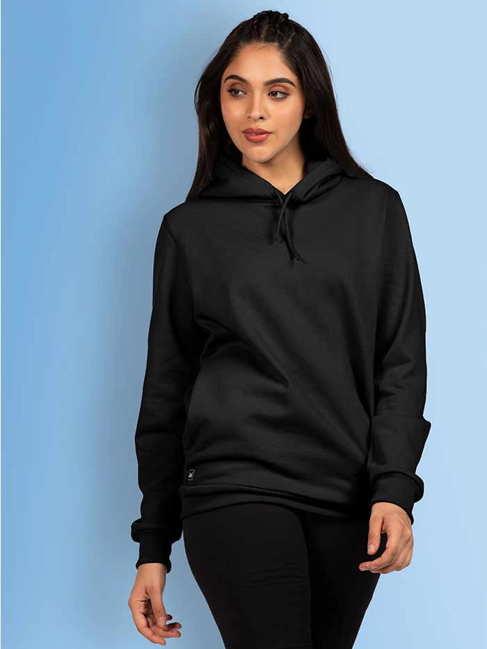 Basic black hoodie womens new arrivals
