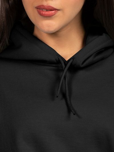 Plain Black Hoodies for Women