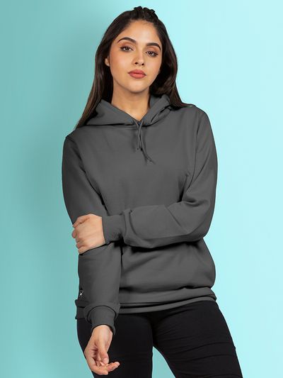 Buy Plain Grey Hoodies for Women Online India Beyoung