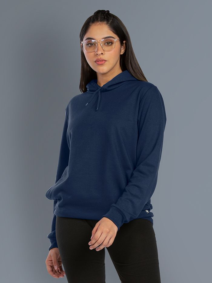 Blue top hoodie plain