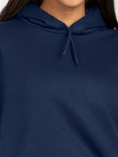 Plain Navy Blue Hoodies for Women