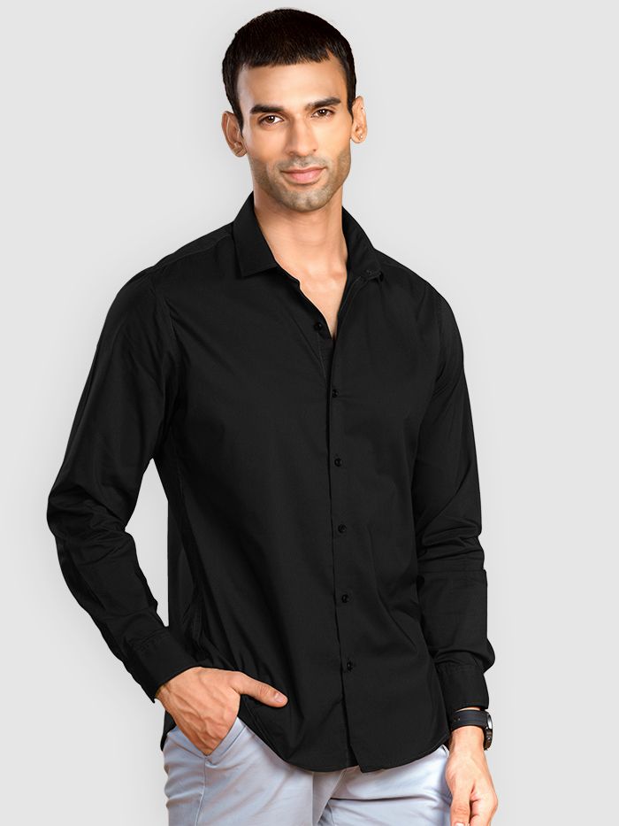 Black shirt for mens online clearance