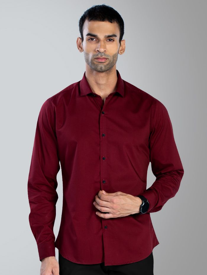 Rustic Burgundy - Formal Shirts For Men 