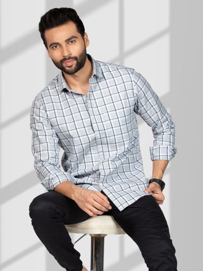 Checked Mens Shirts, 