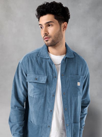 Mens blue shacket shop