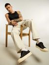 Beige 6-Pockets Cargo Pants