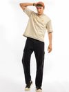 Beige BEYOUNG Puff Print Oversized T-shirt