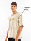 Beige BEYOUNG Puff Print Oversized T-shirt