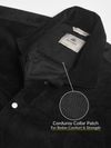 Black Colorblock Corduroy Shirt for Men