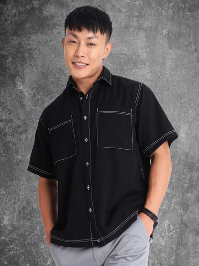 Stitch shirt mens top