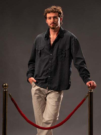 Black D-Buckle Cargo Shirt
