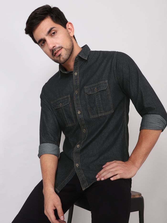 The Dos and Donts Of Wearing Denims  Mens outfits Denim shirt men Mens denim  shirt outfit