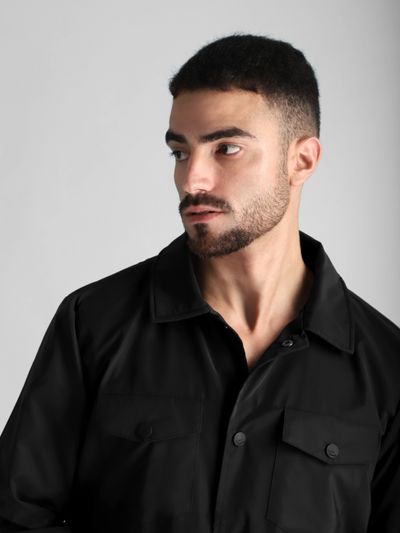 Black Dual Patch Pocket Jacket Black Dual Patch Pocket Jacket