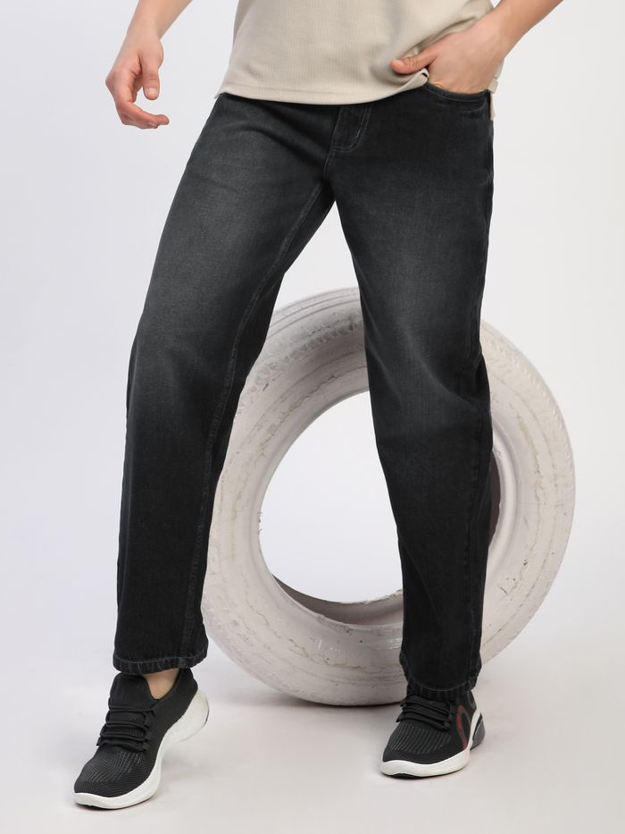 23aw MASU BAGGY JEANS FADED BLACK size42