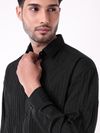 Black Full Sleeves Casual Shirt for Men