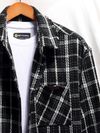 Black Rugged Flannel Overshirt