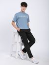 Black Slant Zipper Pocket Cargo Pants