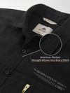 Black Solid Urban Shirt for Men